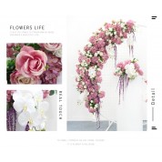 Flowers On Wedding Cake Table