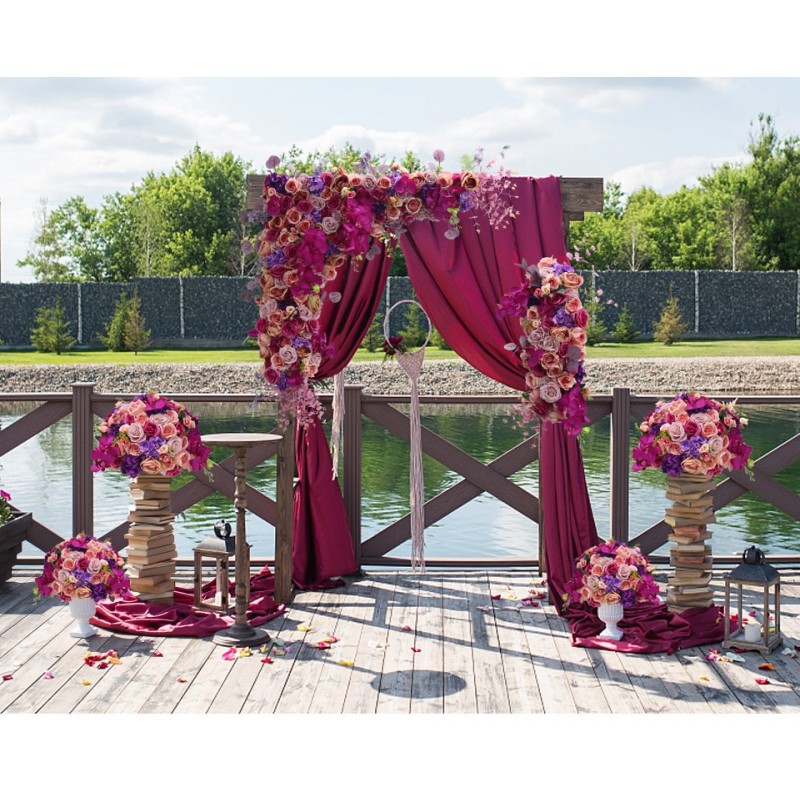 Wedding Stage Decoration With Artificial Flowers