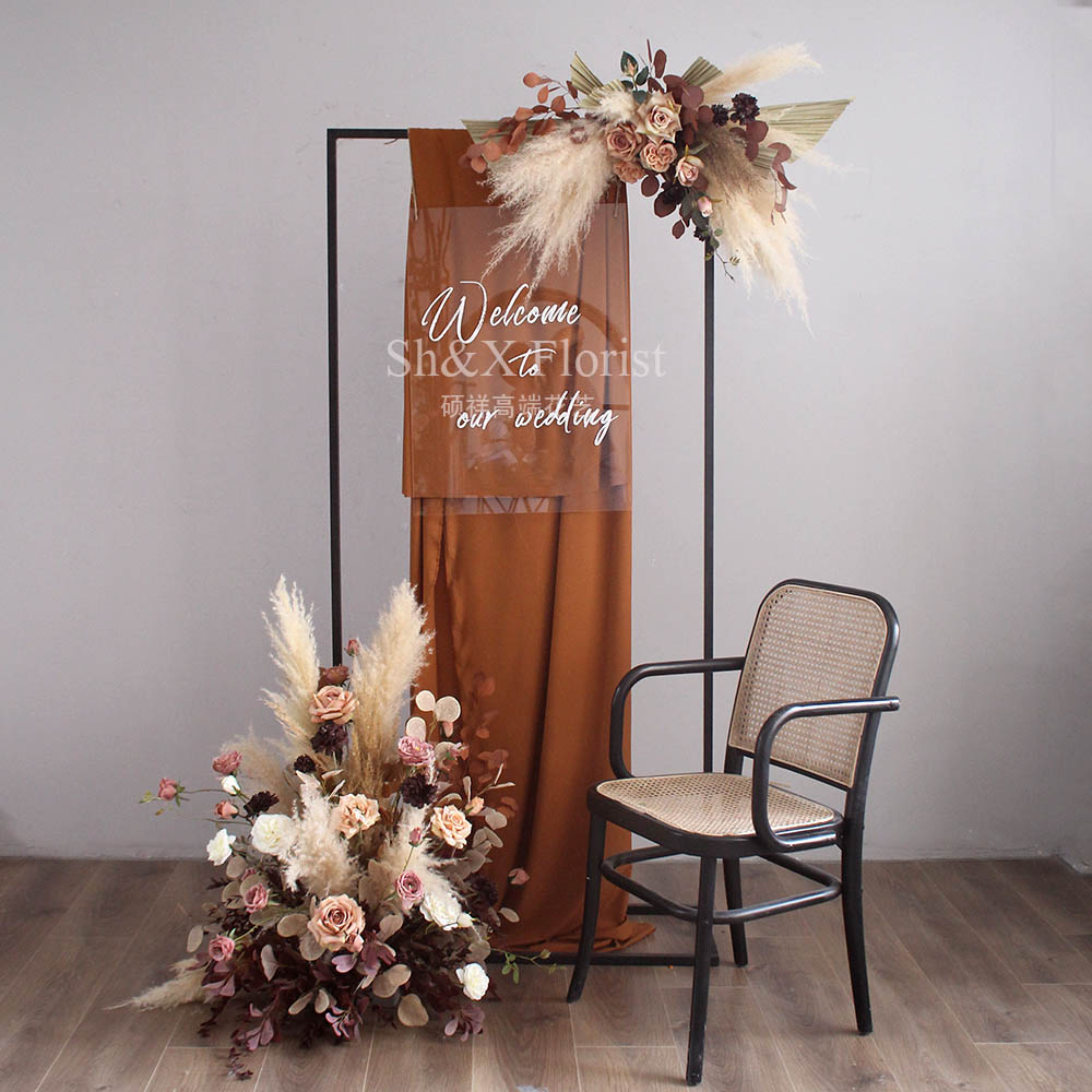 flower set up for wedding