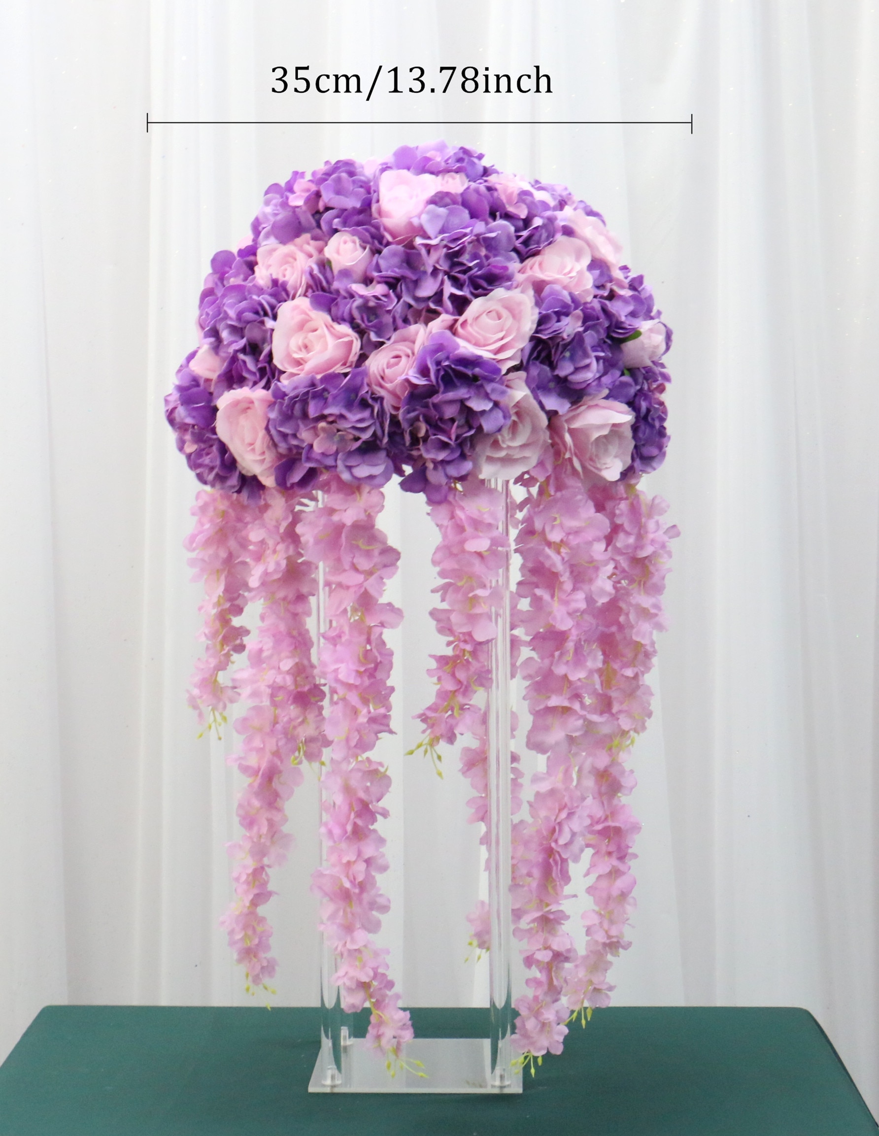 plum artificial flower arrangement4