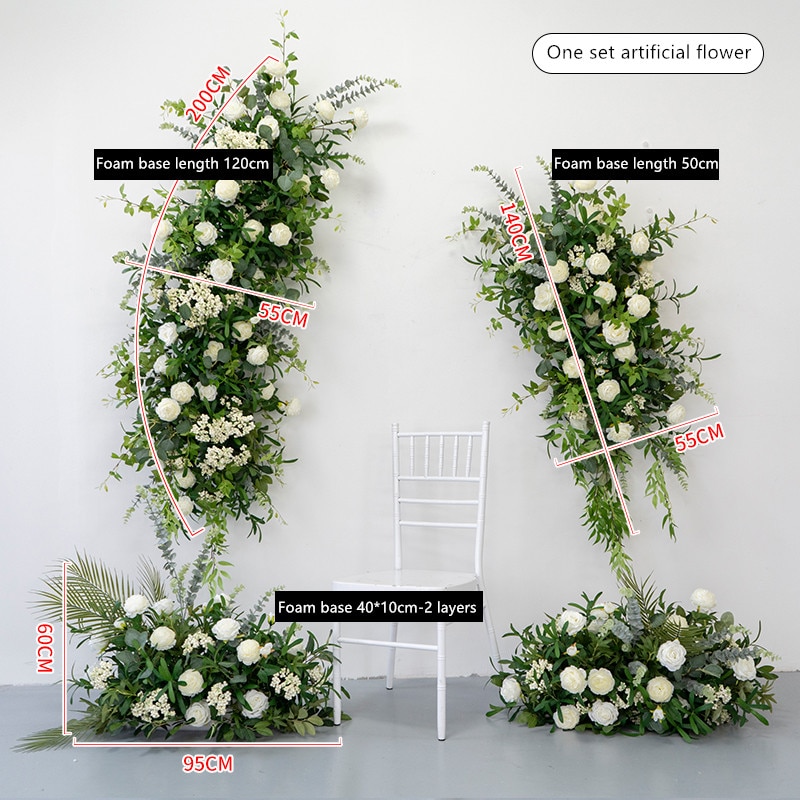 Selecting suitable materials for constructing a hexagon wedding arch.