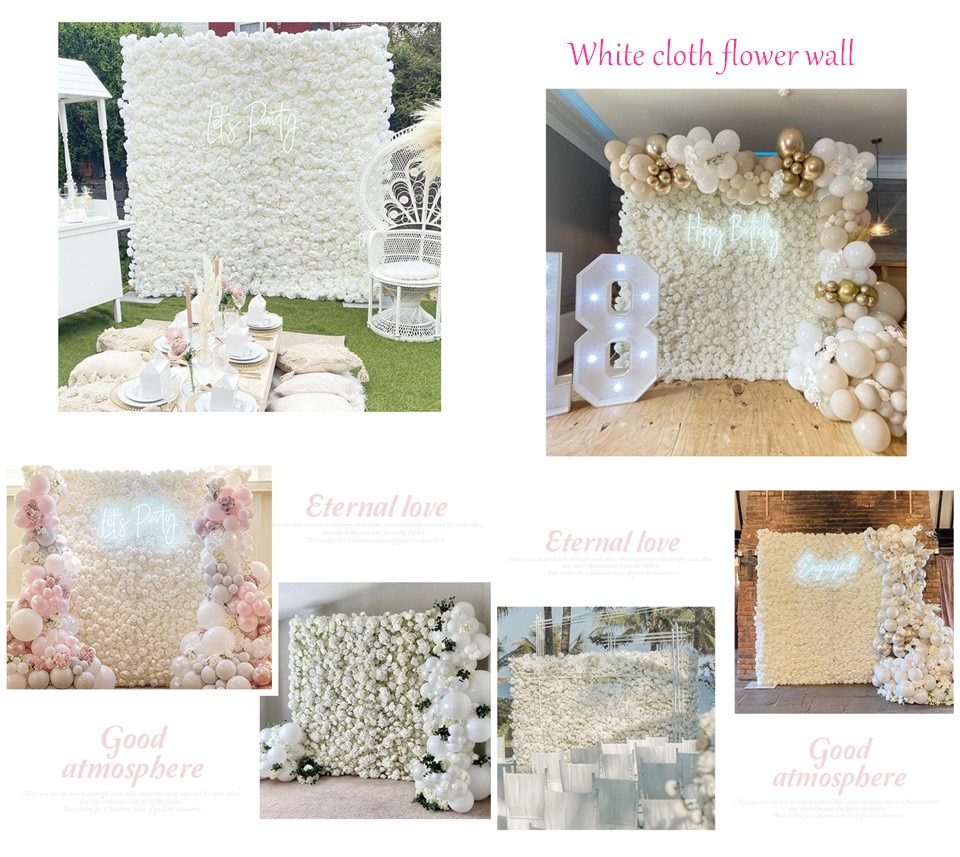 Materials needed for creating a hanging flower wall heart