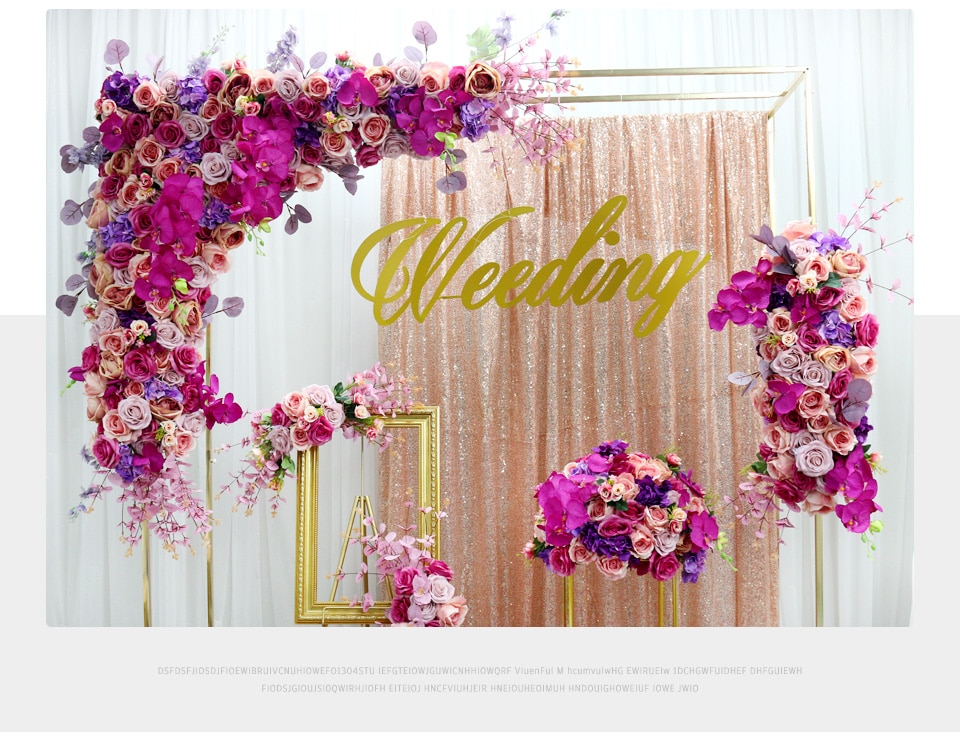 wedding stage decoration with artificial flowers3
