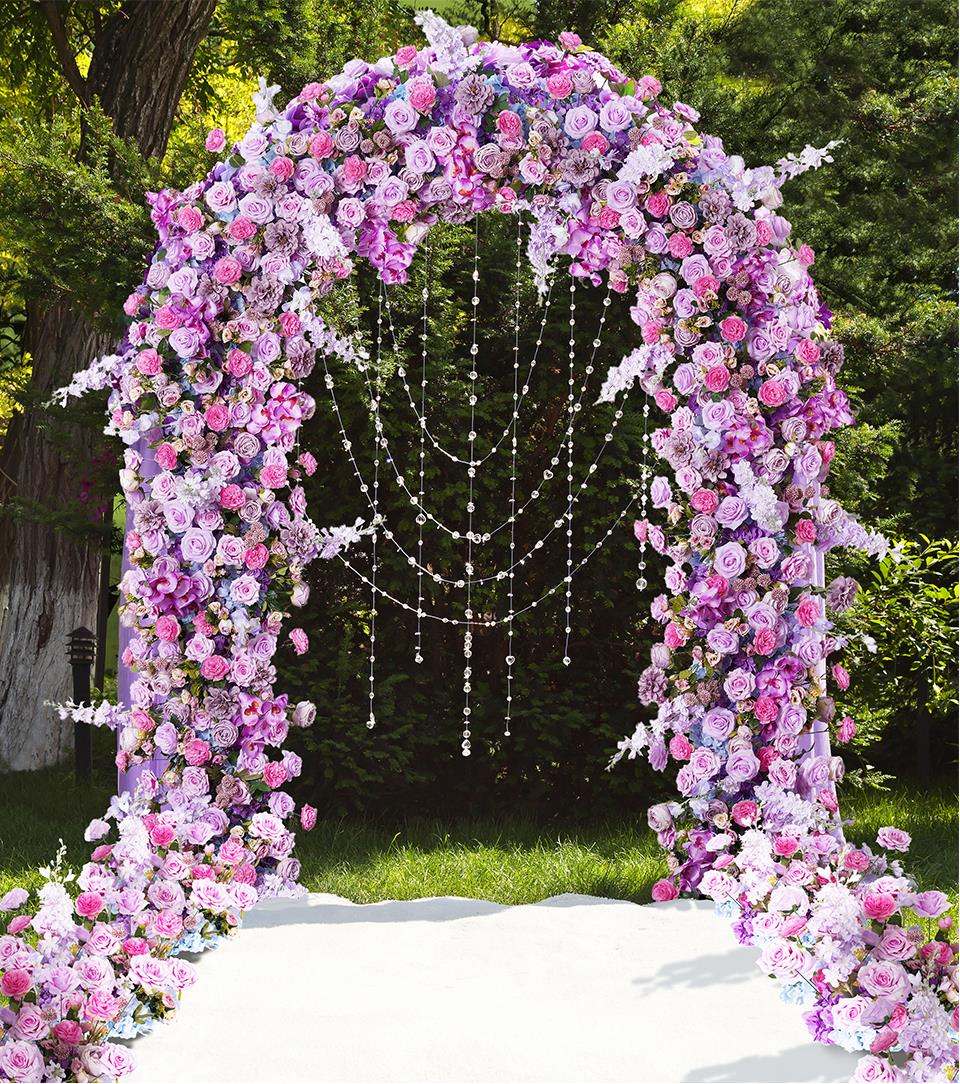 open air photo booth flower wall